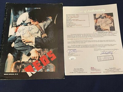 Stephen Sondheim Reds Signed Rare Autograph Original Movie Photo Program JSA