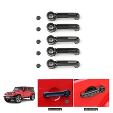 Door Handle & Tailgate Decor Cover Trim for Jeep Wrangler JK 07-18 Carbon Fiber