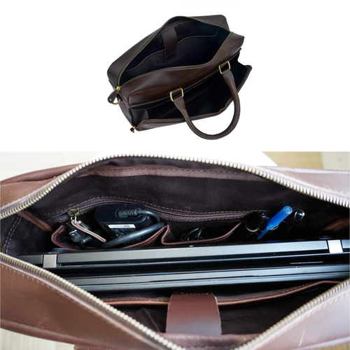 Vollnarbenleder englische Tasche, handgefertigte Aktentasche für Laptop kostenloser Versand - Bild 19 von 19