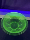 Vintage Hazel Atlas 7.5” Uranium Depression Green Serving Bowl Rolled Edge