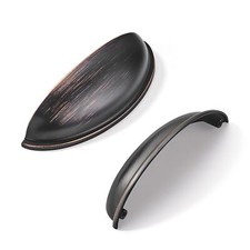 10 Pack 3-1/2" Drawer Pulls Oil Rubbed Bronze Cabinet Cup Pulls Kitchen Hardw...
