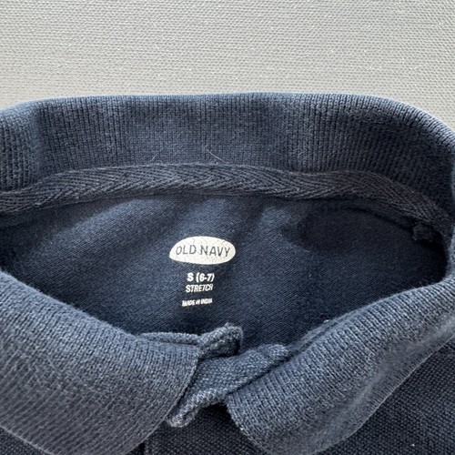 Old Navy Polo Shirt Kids Boys Small 6-7 Stretch Cotton Navy Blue School Lot Of 2 - Picture 4 of 12