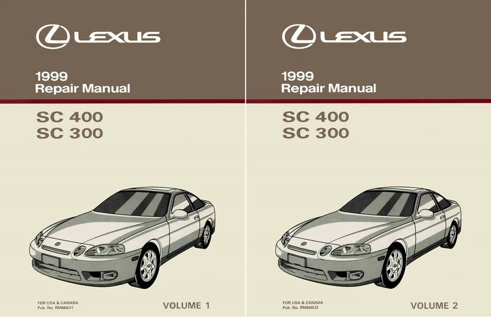 1999 Lexus SC 400 SC 300 Shop Service Repair Manual Complete Set