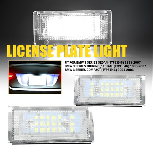 White License Plate LED Light For BMW 3 Series Sedan Touring Estate Compact E46 - Picture 15 of 16