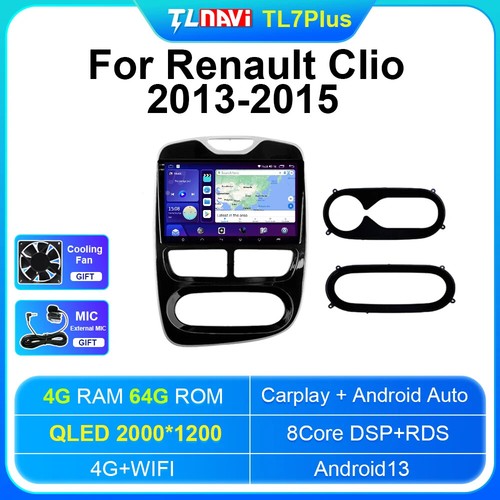 Screen Car Radio Multimedia 2013-18 Auto Carplay Navigation GPS For Renault Clio - Picture 19 of 28
