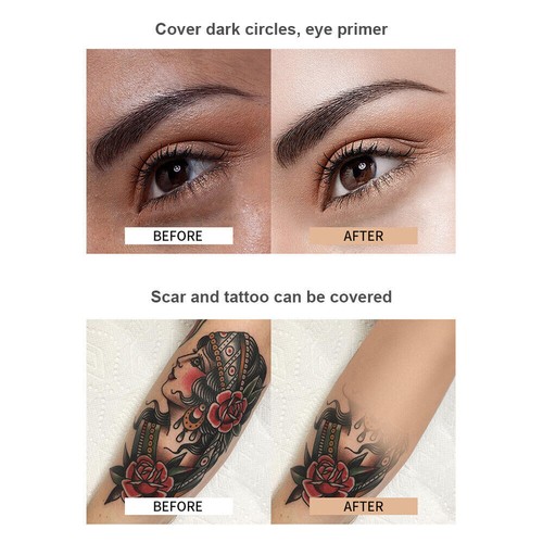Tattoo Cover Up Makeup Skin Scar Birthmark Waterproof Concealer Cream Foundation - Picture 10 of 26