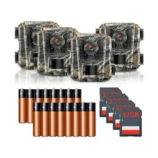 Mini Trail Camera 4 Pack 24MP 1080P HD, Game Camera with SD Card, Waterproof ...