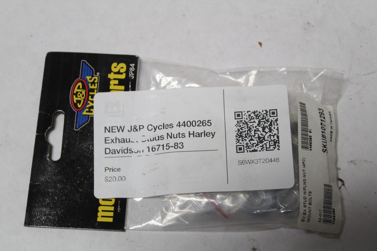 NEW J&P Cycles 4400265 Exhaust Studs Nuts 16715-83 Harley