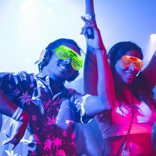 18 PCS LED Shutter Glasses Light Up Shades Flashing Rave Wedding Party Birthday - Picture 12 of 12
