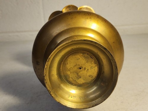 Beautiful Vintage Solid Brass 6" Ornate Etched Vase India - Picture 6 of 6