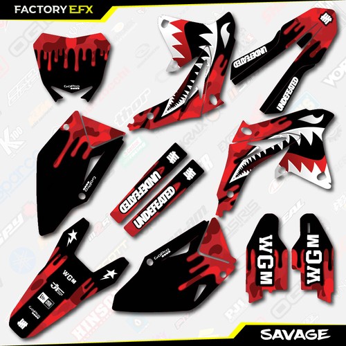 Red Savage Camo Racing Graphics Kit fits Suzuki RMZ450 RMZ 450 08-17 decals - Picture 2 of 5