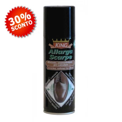 Allargascarpe Spray per Scarpe in Pelle e Tessuto King 200ml