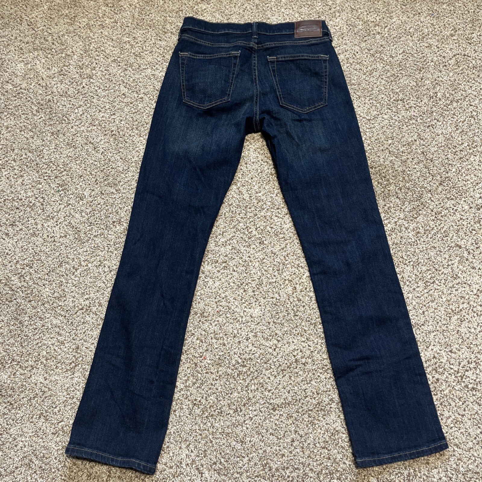 Abercrombie Fitch Jeans Mens 29x32 Blue Kennan Straight Stretch Dark Denim - View 11