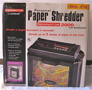 Remington 2000 Déchiqueteuse de papier de sécurité avec panier de déchets par Acheveur 🆕