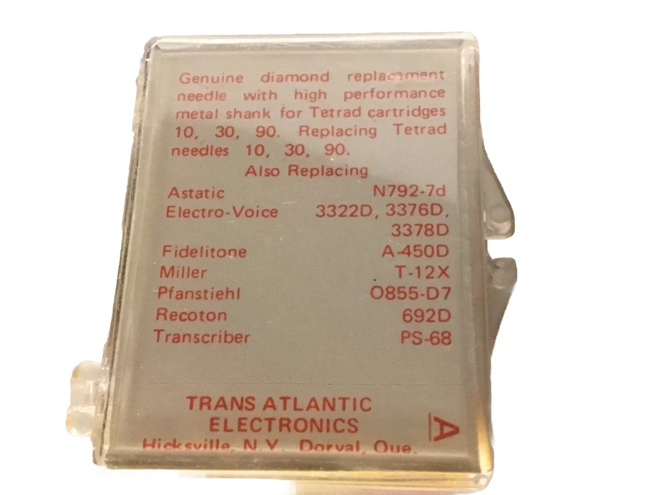 Aguja TAE 8826D Tetrad Stylus #10 30 y 9 para cartuchos Tetrad 10 30 90 nueva como nueva Foto 2 de 4