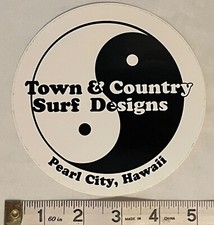 Town and Country Surf Designs Sticker old school vintage skateboard stickers