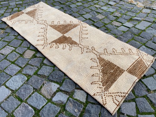 Antique rug Runner rug Turkish rug Bohemian rug Handmade rug Oushak rug - Picture 6 of 8