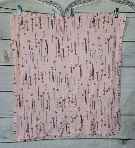 NWT Kumquat Cotton Pink Receiving Baby Blanket Flower Floral Layette - Picture 2 of 10