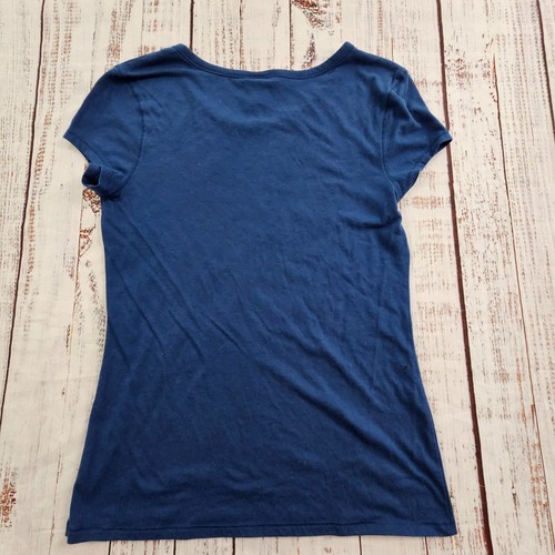 Spooky Hoot Horror Movie Drive-In Blue Short Sleeve T-Shirt Women's L - Picture 2 of 8