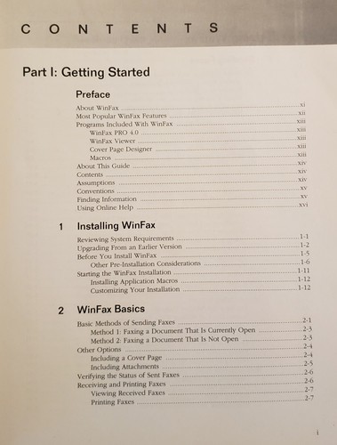 Users Guide WINFAX PRO Version 4.0 Windows 9/96 Symantec Faxing Software Book - Picture 9 of 18