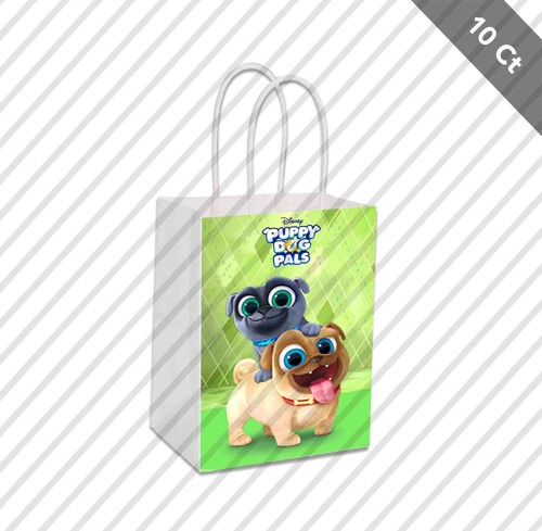 Bolsa Kraft blanca etiqueta regalo fiesta regalo amigos cachorro perro 5,25 x 8 - Imagen 1 de 2