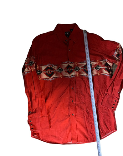 Vintage Panhandle Slim Shirt Men Large Burnt Orange Western Button Up 1980' - Picture 12 of 13