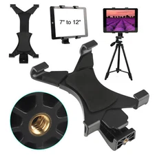 Tripod Mount Holder Bracket 1/4" Thread Adapter For 7"-12" Tablet iPad Universal