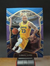 2020-21 Panini Select #23 LeBron James Concourse Level Retail Blue Lakers