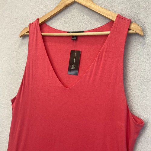 NWT INC International Concepts Handkerchief Hem Dress Womens XL Pink Sleeveless - Picture 7 of 14