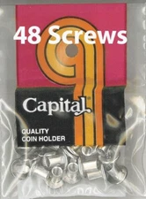 Genuine Metal Screws For Capital Plastic Holders Coin Display Box Cases 48 Sets