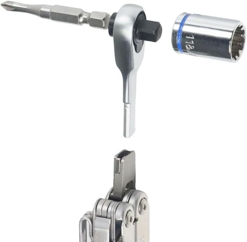 Compact 3-Piece Multi-Tool Set: Ratchet Wrench, Bit Extender & Screwdriver - Picture 7 of 10