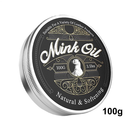 Genuine Leather Mink Oil Cream Nourishes Leather Care Cream 100g - Picture 2 of 12