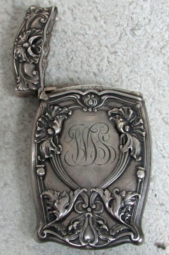 GORHAM STERLING SILVER ART NOUVEAU MATCH SAFE - Picture 3 of 6