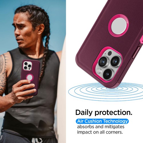 For iPhone 15 Pro Max 14 13 12 11 XR 7 8 16 SE Case Heavy Duty Shockproof Cover - Picture 61 of 87