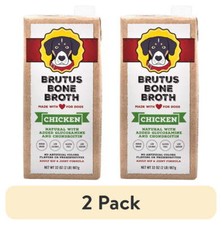 2pk Bone Broth Chicken for Dogs -32 oz, All Natural Human Grade Dog Food Topper