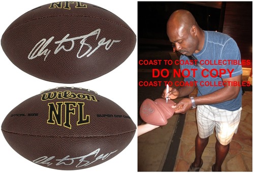 Christian Okoye Signed Football Proof Beckett COA Kansas City Chiefs Autographed - Picture 7 of 8