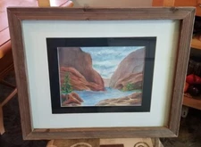 Violette R Pokorny Original Watercolor Painting Signed & Framed 2002