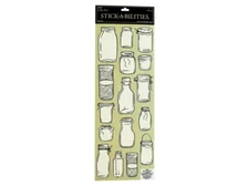 THE PAPER STUDIO Stickabilities GLASS JARS Cardstock Stickers - 16 pcs
