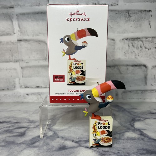 Hallmark Vintage Kellogg's Froot Loops Cereal Toucan Sam Keepsake Ornament 2015 - Picture 1 of 12