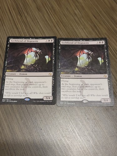 Magic the Gathering Fate Reforged - Archfiend of Depravity ×2  2 Cards