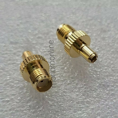 Opakowanie 2 wtyczek męskich TS9 do gniazda SMA złącze RF adapter złoty - Zdjęcie 6 z 6