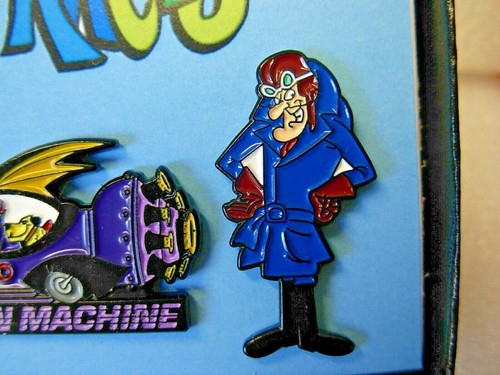 Wacky Races pin badge Box set. Dick Dastardly. Muttley. Mean Machine. Metal - Foto 5 di 10