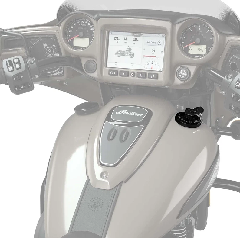 Indian Motorcycle Black Locking Gas Cap 2022-2024 Super Chief, 2014-2024 Chief - Imagem 3 de 4