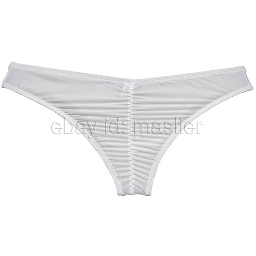 Slip bikini uomo filo seta ghiaccio intimo sfacciato pucker schiena hipster mutandine - Foto 4 di 60