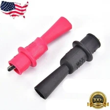 1 Pair Alligator Crocodile Test Clip Clamp For Fluke Multimeter Tester Probe HI