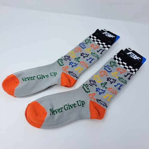 2 Pairs of Dale Jr Foundation Never Give Up Socks Medium Dale Earnhardt - Picture 1 of 11