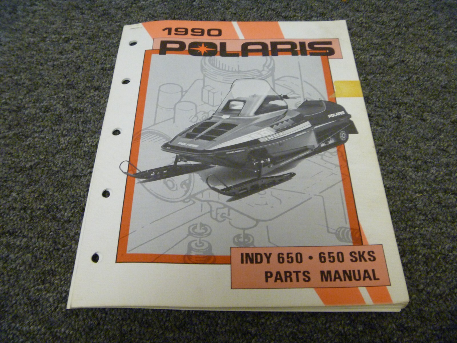 1990 Polaris Indy 650 & 650SKS Snowmobile Parts Catalog Manual eBay