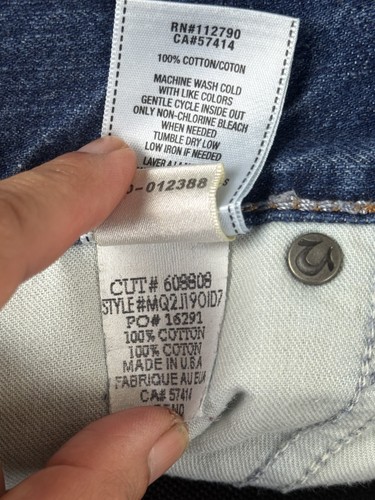 Pantalones de mezclilla ajustados relajados True Religion GENO. Mujer. Nuevo con etiquetas talla 31 - Imagen 7 de 11