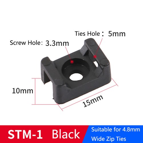 Cable Tie Base - Wire Clips Mounts Saddle Cradle Bases Clamps Cable Ties Holder - Imagen 15 de 20
