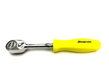 Snap On Tools NEW THLD72HV 1/4" dr Hi-Viz Yellow Hard Grip Long Handle Ratchet